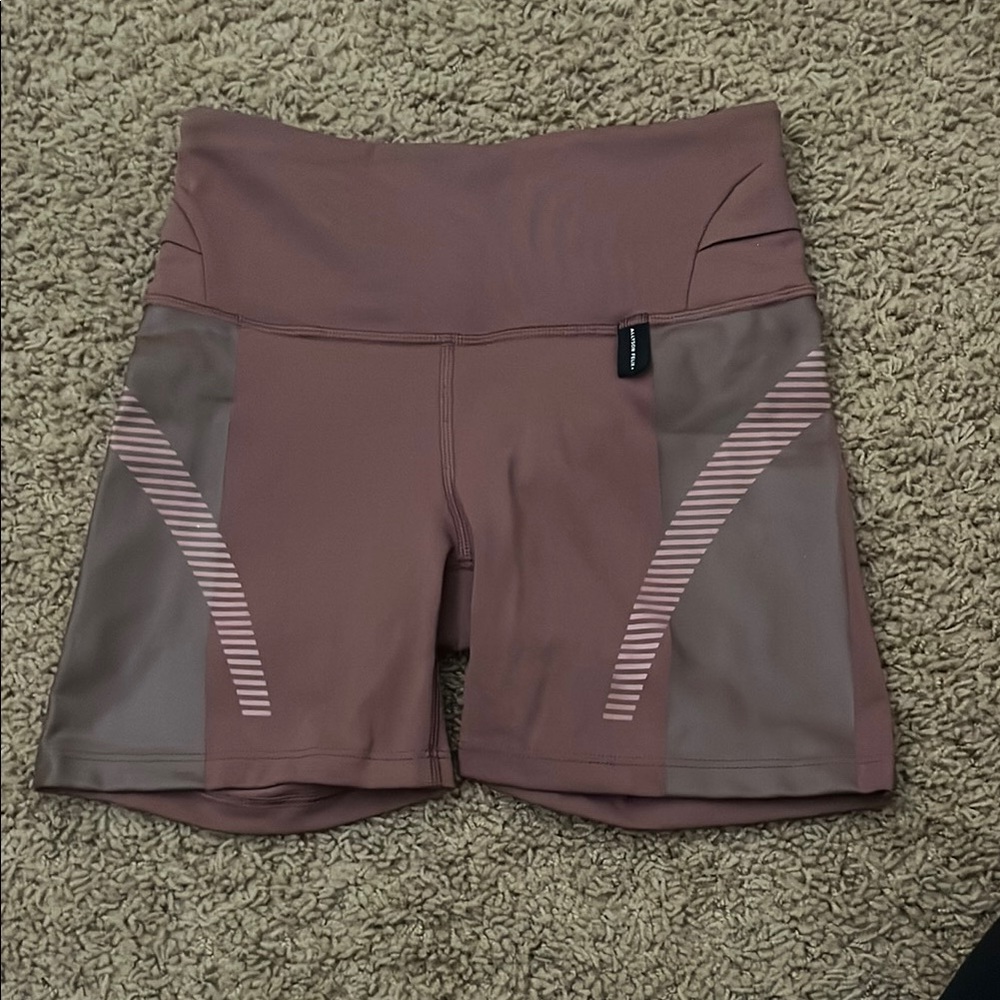 Athleta Pink Athletic Shorts with Elastic Waistband and Ventilation